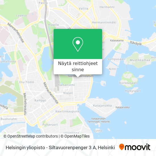 Helsingin yliopisto - Siltavuorenpenger 3 A kartta