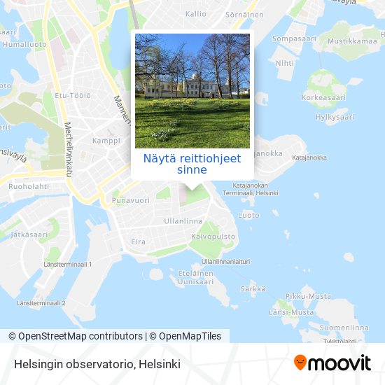 Helsingin observatorio kartta