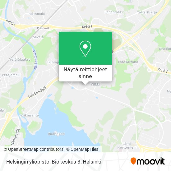Helsingin yliopisto, Biokeskus 3 kartta