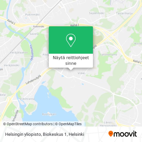 Helsingin yliopisto, Biokeskus 1 kartta