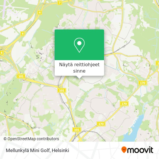 Mellunkylä Mini Golf kartta