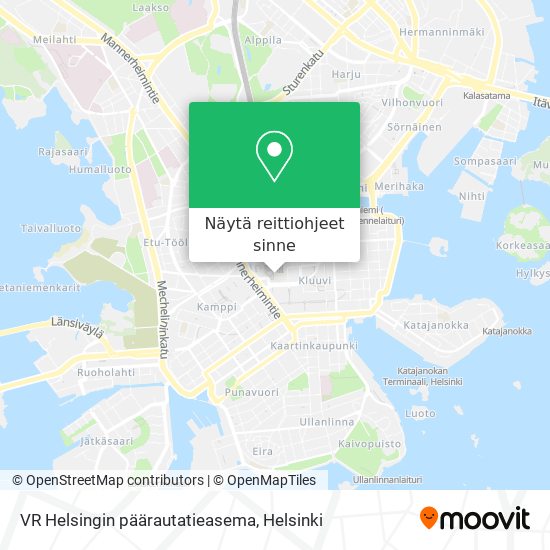 VR Helsingin päärautatieasema kartta