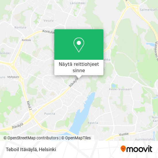 Teboil Itäväylä kartta