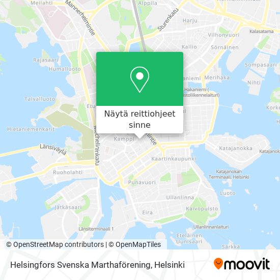 Helsingfors Svenska Marthaförening kartta