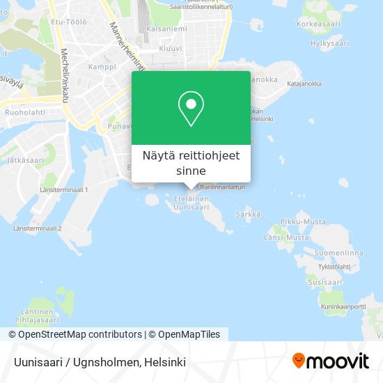 Uunisaari / Ugnsholmen kartta