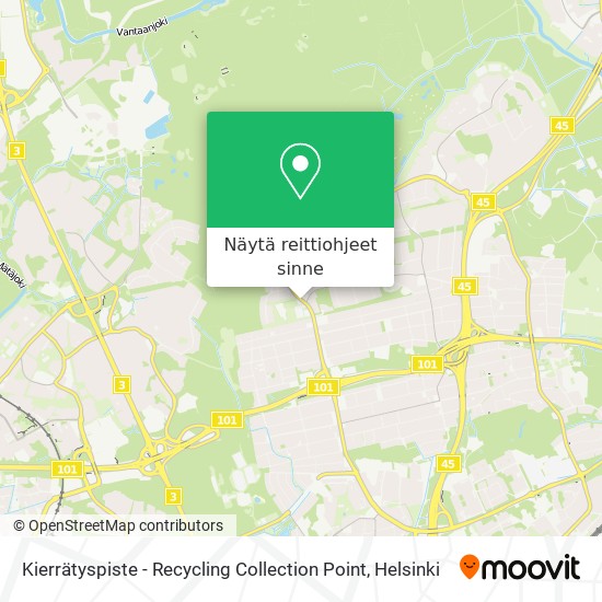 Kierrätyspiste - Recycling Collection Point kartta