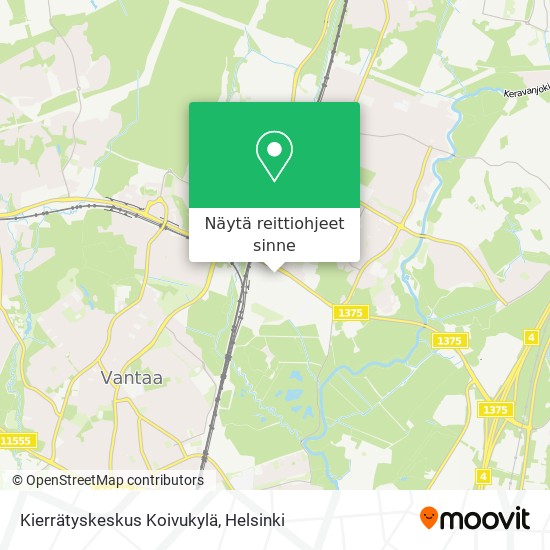 Kierrätyskeskus Koivukylä kartta