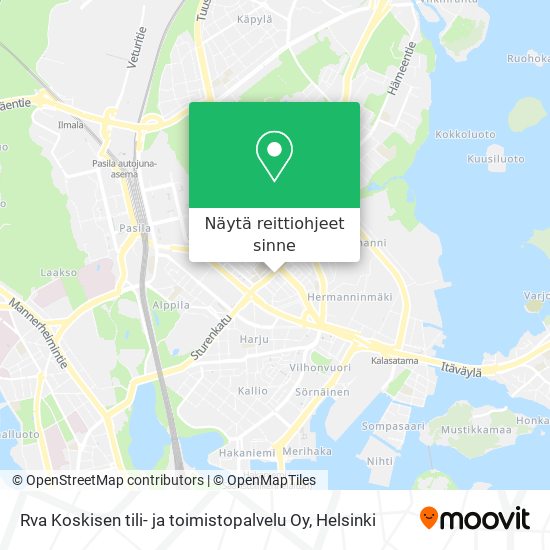 Rva Koskisen tili- ja toimistopalvelu Oy kartta