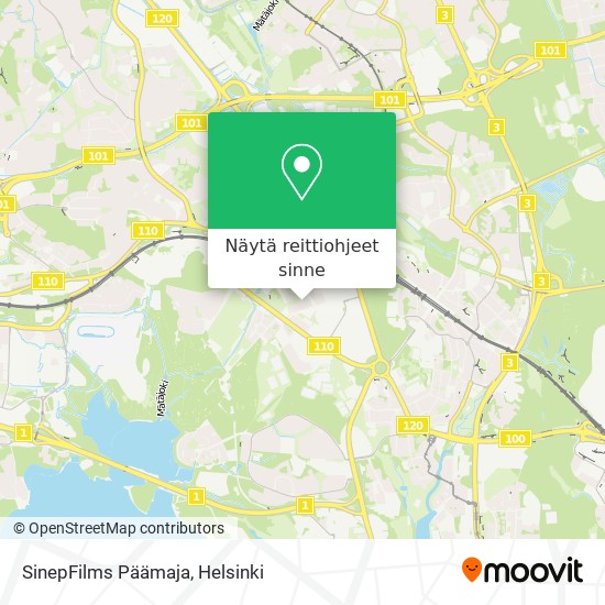 SinepFilms Päämaja kartta