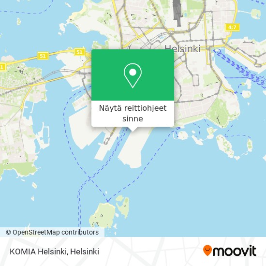 KOMIA Helsinki kartta
