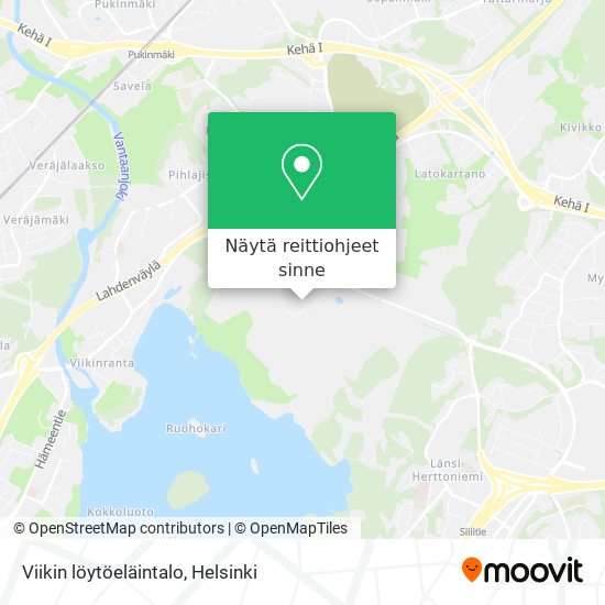 Viikin löytöeläintalo kartta