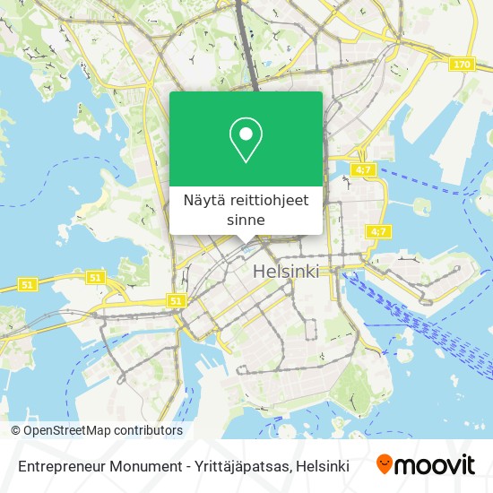 Entrepreneur Monument - Yrittäjäpatsas kartta