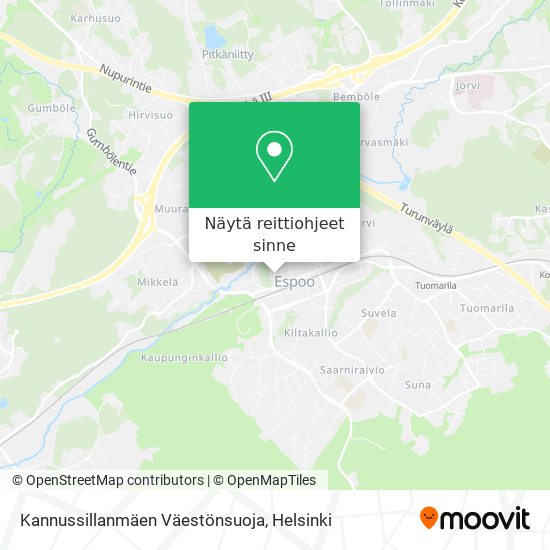 Kannussillanmäen Väestönsuoja kartta