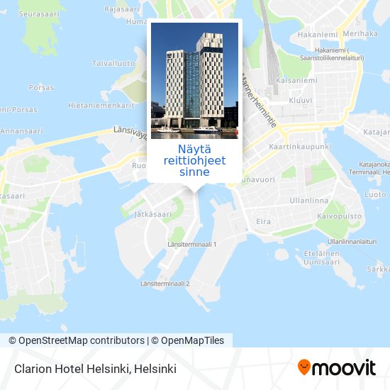 Clarion Hotel Helsinki kartta