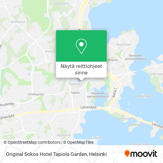 Original Sokos Hotel Tapiola Garden kartta