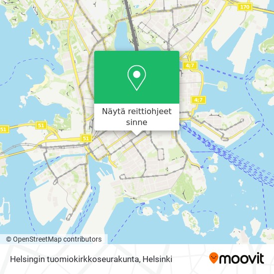 Helsingin tuomiokirkkoseurakunta kartta