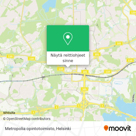 Metropolia opintotoimisto kartta