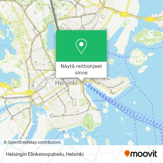 Helsingin Elinkeinopalvelu kartta