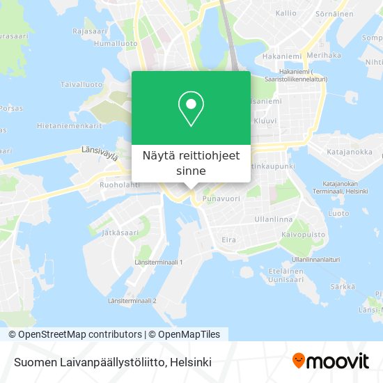 Suomen Laivanpäällystöliitto kartta