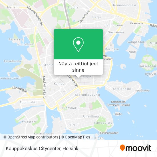 Kuinka päästä kohteeseen Kauppakeskus Citycenter paikassa Helsinki  kulkuvälineellä Bussi tai Juna?