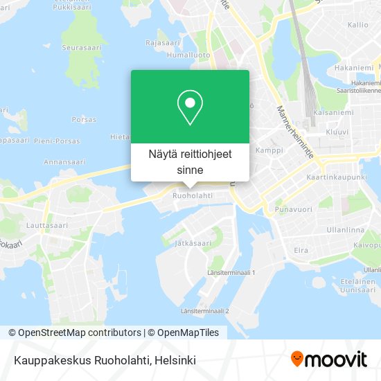 Kuinka päästä kohteeseen Kauppakeskus Ruoholahti paikassa Helsinki  kulkuvälineellä Bussi, Metro tai Juna?