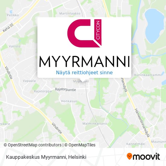 Kauppakeskus Myyrmanni kartta