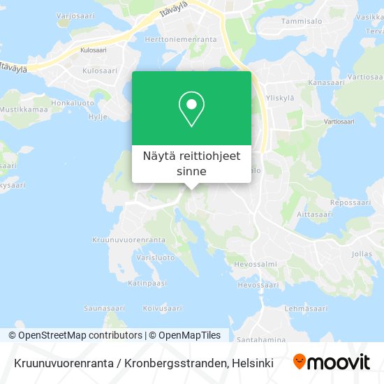 Kruunuvuorenranta / Kronbergsstranden kartta