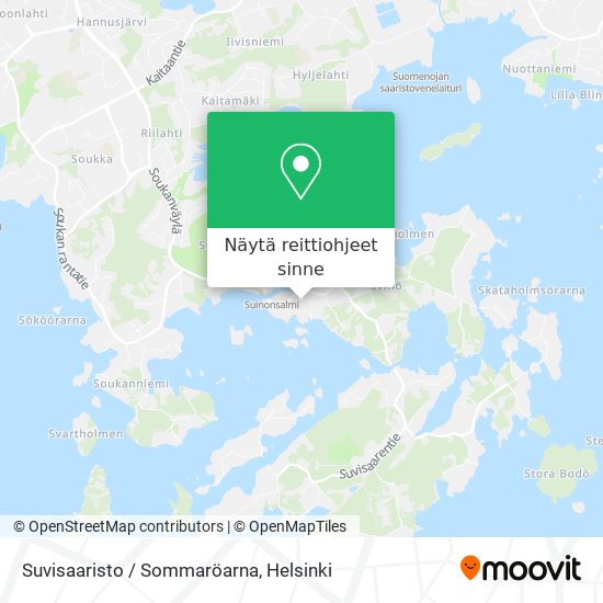 Suvisaaristo / Sommaröarna kartta
