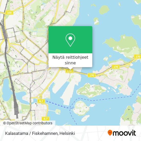 Kalasatama / Fiskehamnen kartta