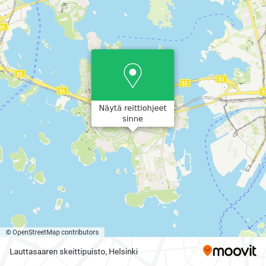 Lauttasaaren skeittipuisto kartta