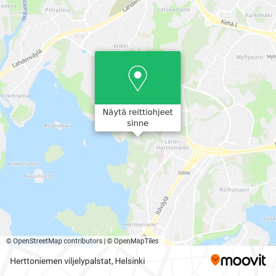 Herttoniemen viljelypalstat kartta