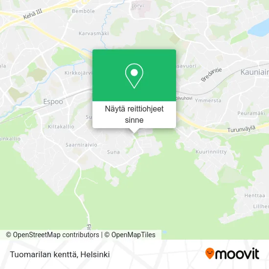 Tuomarilan kenttä kartta