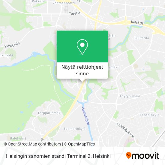 Helsingin sanomien ständi Terminal 2 kartta