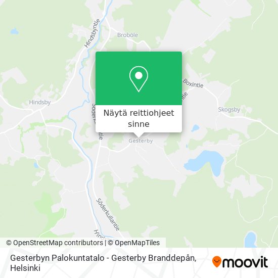 Gesterbyn Palokuntatalo - Gesterby Branddepån kartta