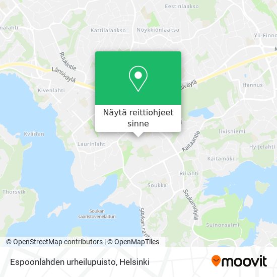 Espoonlahden urheilupuisto kartta