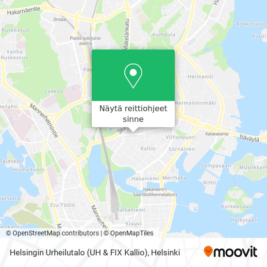 Helsingin Urheilutalo (UH & FIX Kallio) kartta