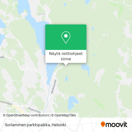 Sorlammen parkkipaikka kartta