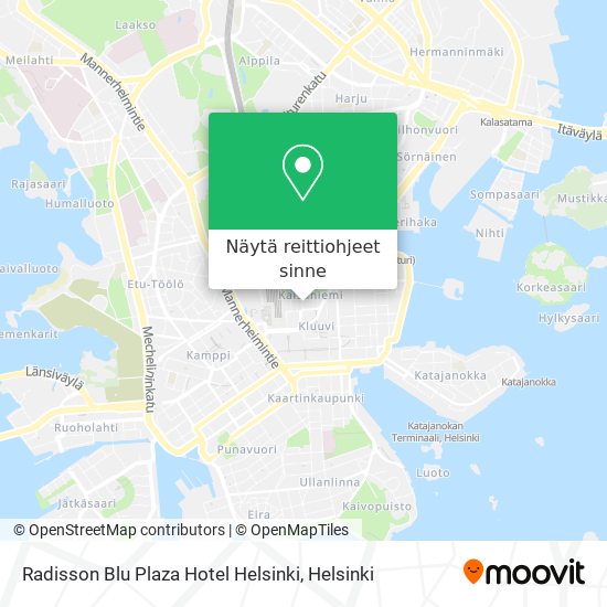 Radisson Blu Plaza Hotel Helsinki kartta