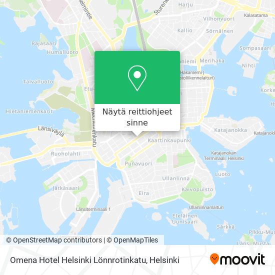 Omena Hotel Helsinki Lönnrotinkatu kartta