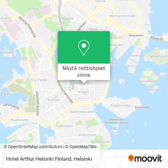 Hotel Arthur Helsinki Finland kartta