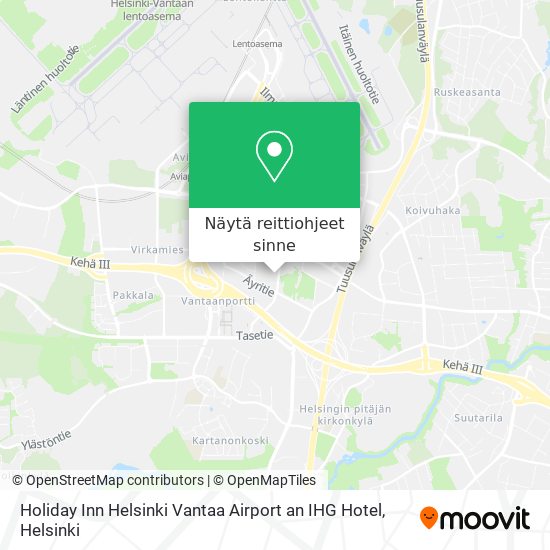 Holiday Inn Helsinki Vantaa Airport an IHG Hotel kartta