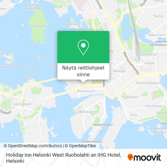 Holiday Inn Helsinki West Ruoholahti an IHG Hotel kartta