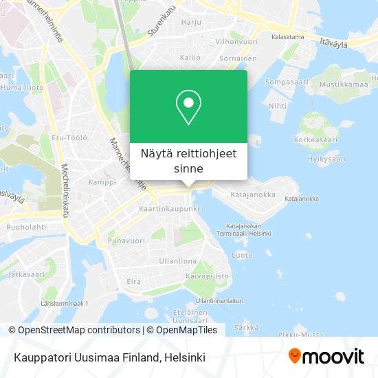 Kauppatori Uusimaa Finland kartta