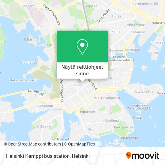 Helsinki Kamppi bus station kartta
