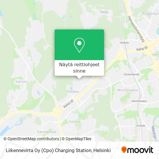 Liikennevirta Oy (Cpo) Charging Station kartta