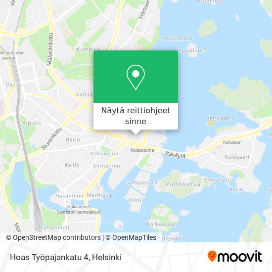 Hoas Työpajankatu 4 kartta