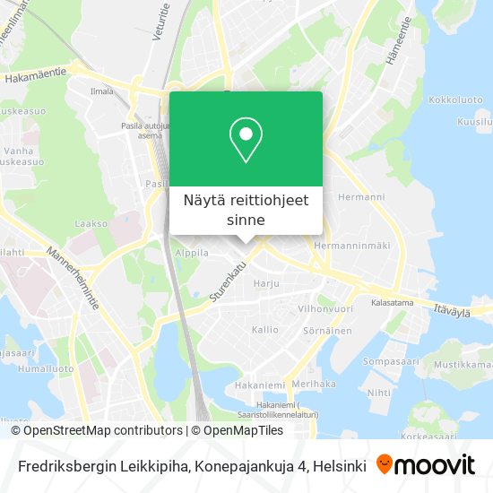 Fredriksbergin Leikkipiha, Konepajankuja 4 kartta