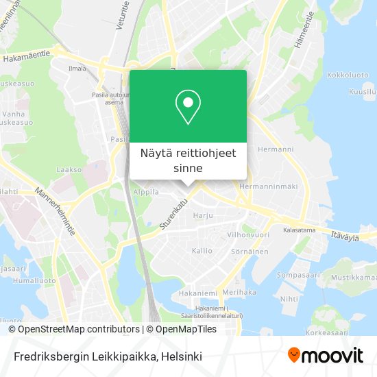 Fredriksbergin Leikkipaikka kartta