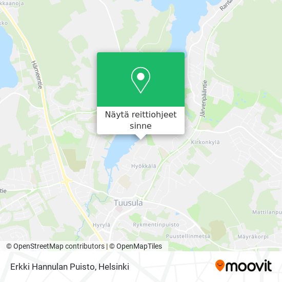 Erkki Hannulan Puisto kartta