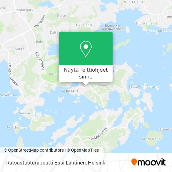 Ratsastusterapeutti Essi Lahtinen kartta